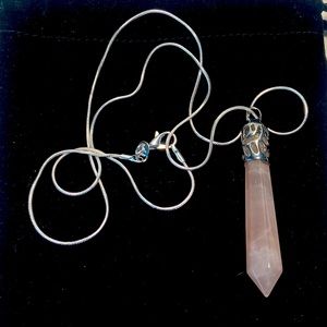 NEW ROSE QUART chakra healing stone necklace